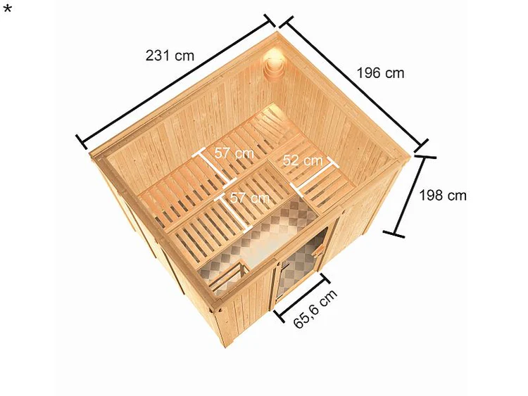 Karibu Sauna Nybro 68 mm – Bild 6