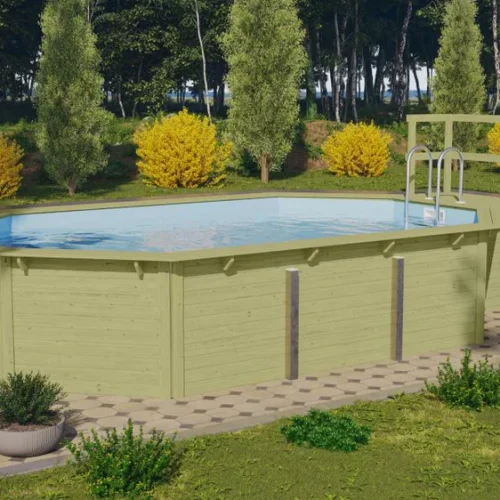 WPC Gartenhaus Linia 5228 mit Anbaudach
